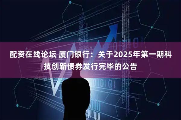 配资在线论坛 厦门银行：关于2025年第一期科技创新债券发行完毕的公告